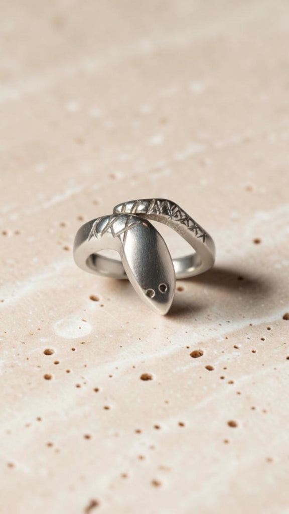Pre-loved sterling silver bold snake ring – photo 2
