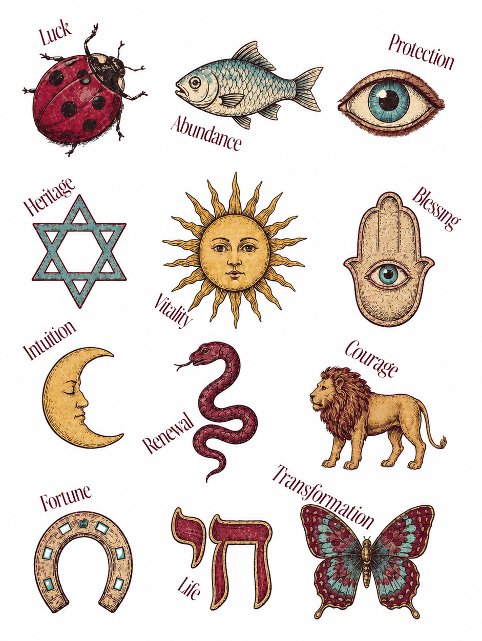 Illustrated guide to jewelry symbols and their meanings