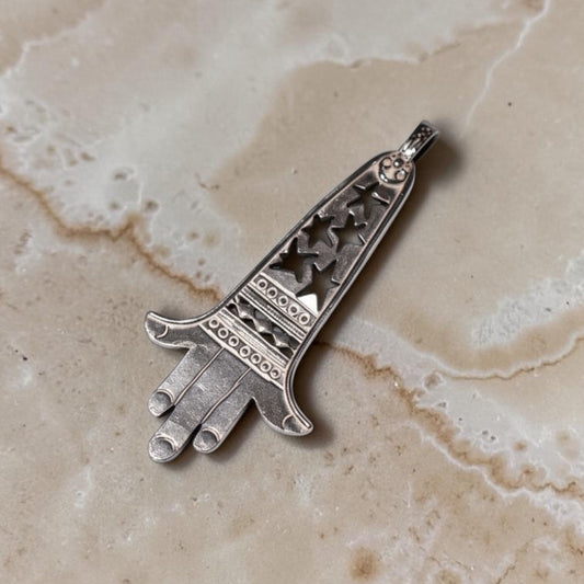 Pre-loved sterling silver Hamsa pendant – photo 2