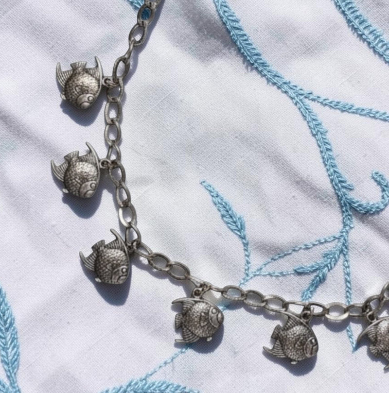 7 Fish Charm Necklace